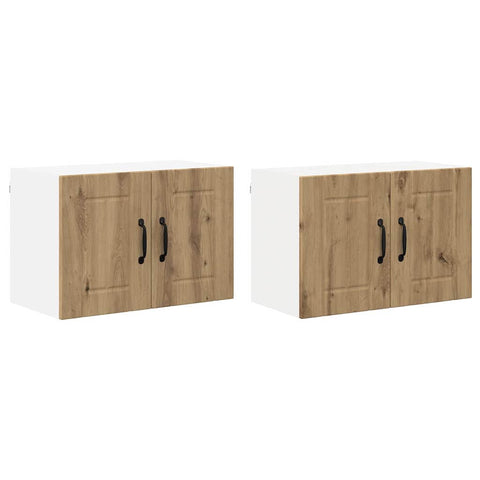 vidaXL Kitchen Wall Cabinet 2 pcs Artisan oak 60 x 31 x 40 cm