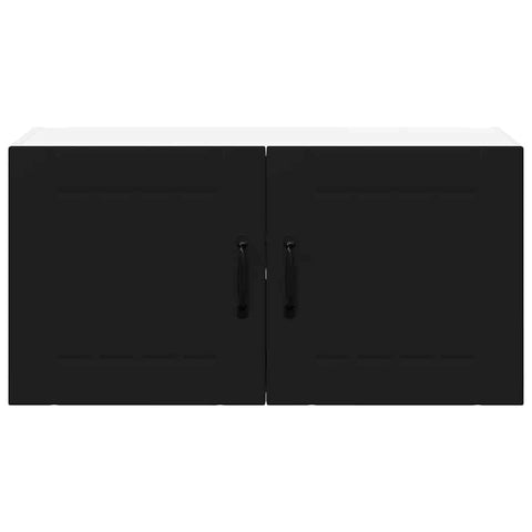 vidaXL Kitchen Wall Cabinet Black 80 x 31 x 40 cm Engineered Wood
