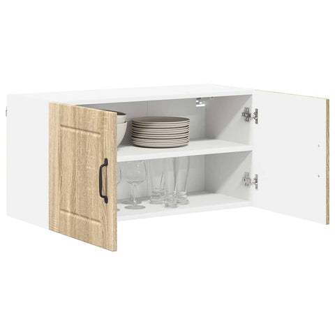 vidaXL Kitchen Wall Cabinet Sonoma Oak 80 x 31 x 40 cm Engineered Wood