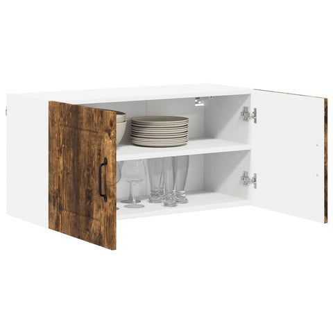 vidaXL Kitchen Wall Cabinet Smoked Oak 80 x 31 x 40 cm Engineered Wood