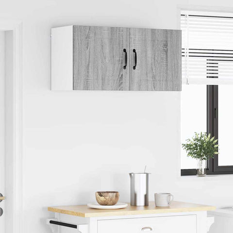 vidaXL Kitchen Wall Cabinet with Shelf Grey Sonoma 80 x 31 x 40 cm