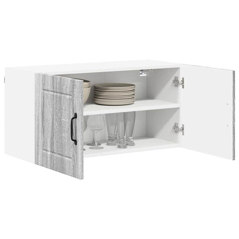 vidaXL Kitchen Wall Cabinet with Shelf Grey Sonoma 80 x 31 x 40 cm