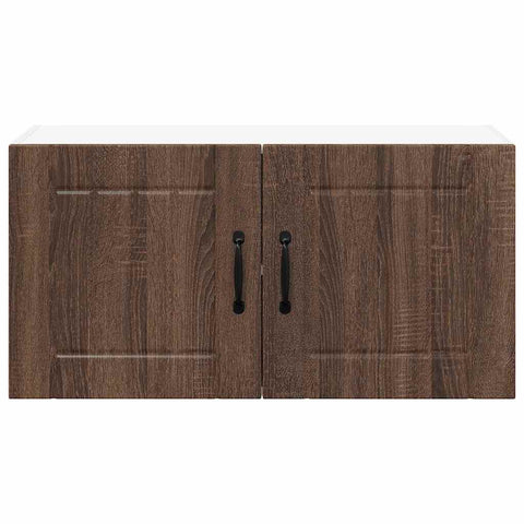 vidaXL Kitchen Wall Cabinet Brown Oak 80 x 31 x 40 cm Engineered Wood