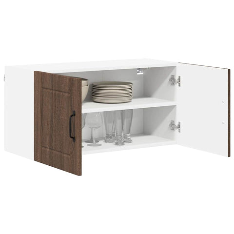vidaXL Kitchen Wall Cabinet Brown Oak 80 x 31 x 40 cm Engineered Wood