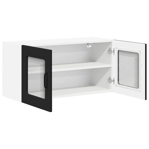 vidaXL Kitchen Wall Cabinet Black 80 x 31 x 40 cm Engineered Wood