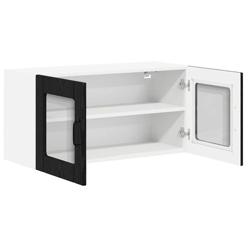 vidaXL Kitchen Wall Cabinet Black Oak 80 x 31 x 40 cm Engineered Wood