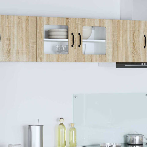 vidaXL Kitchen Wall Cabinet Sonoma Oak 80 x 31 x 40 cm Engineered Wood