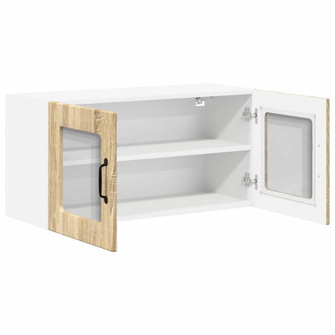 vidaXL Kitchen Wall Cabinet Sonoma Oak 80 x 31 x 40 cm Engineered Wood