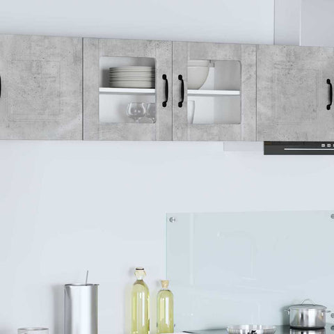 vidaXL Kitchen Wall Cabinet with Shelf Concrete Grey 80 x 31 x 40 cm