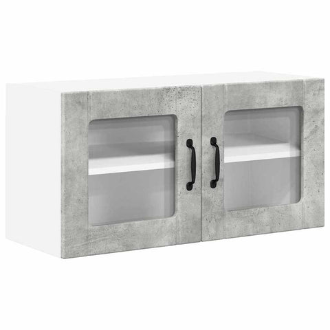vidaXL Kitchen Wall Cabinet with Shelf Concrete Grey 80 x 31 x 40 cm