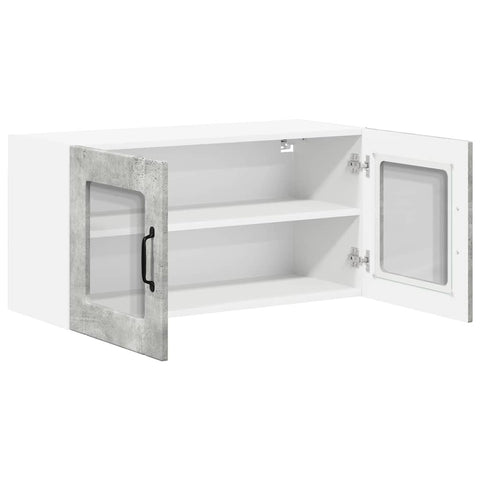 vidaXL Kitchen Wall Cabinet with Shelf Concrete Grey 80 x 31 x 40 cm