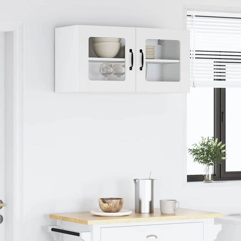 vidaXL Kitchen Wall Cabinet High Gloss White 80 x 31 x 40 cm