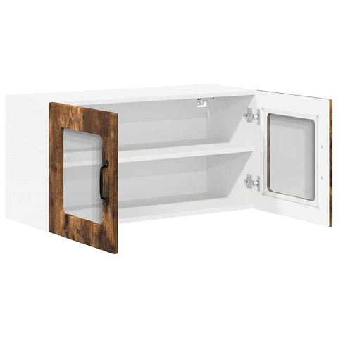 vidaXL Kitchen Wall Cabinet Smoked Oak 80 x 31 x 40 cm Engineered Wood