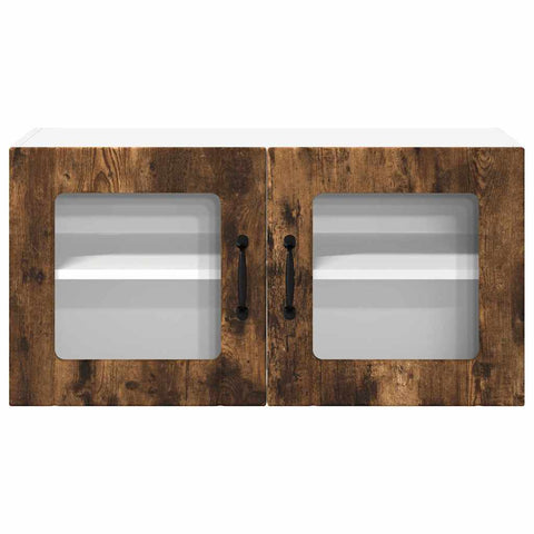 vidaXL Kitchen Wall Cabinet Smoked Oak 80 x 31 x 40 cm Engineered Wood