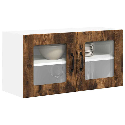 vidaXL Kitchen Wall Cabinet Smoked Oak 80 x 31 x 40 cm Engineered Wood