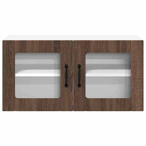 vidaXL Kitchen Wall Cabinet Brown Oak 80 x 31 x 40 cm Engineered Wood