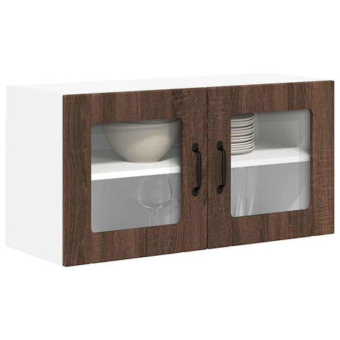 vidaXL Kitchen Wall Cabinet Brown Oak 80 x 31 x 40 cm Engineered Wood