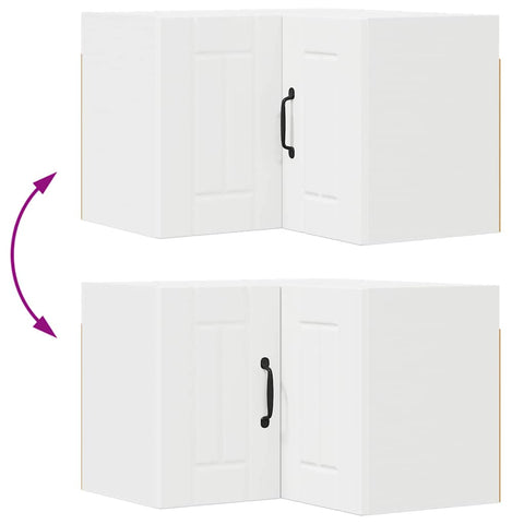 vidaXL Kitchen Wall Cabinet White 57 x 57 x 40 cm Engineered Wood