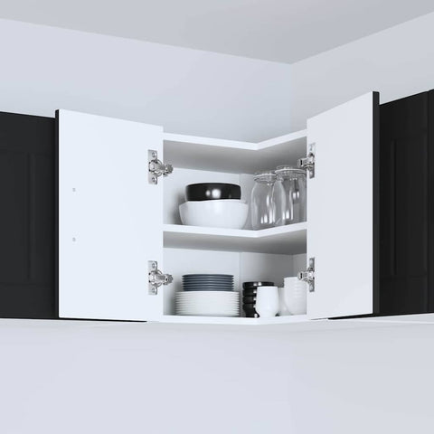 vidaXL Kitchen Wall Cabinet Black 57 x 57 x 40 cm Engineered Wood