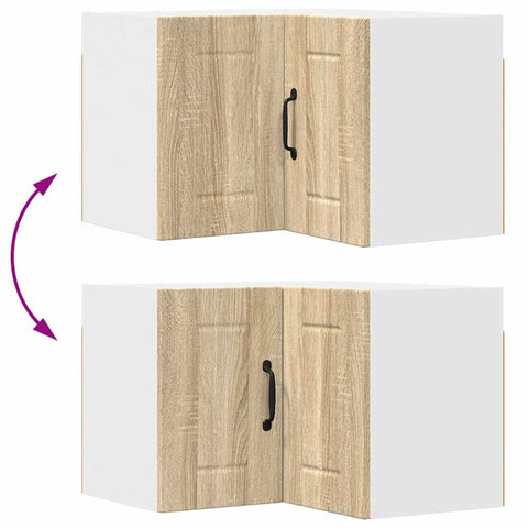 vidaXL Kitchen Wall Cabinet Sonoma Oak 57 x 57 x 40 cm Engineered Wood