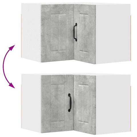 vidaXL Kitchen Wall Cabinet with Shelf Concrete Grey 57 x 57 x 40 cm