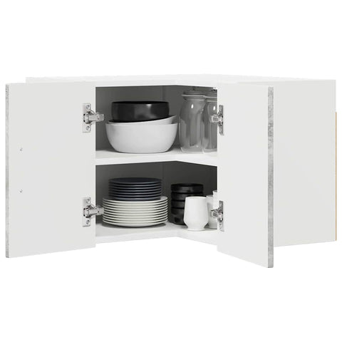 vidaXL Kitchen Wall Cabinet with Shelf Concrete Grey 57 x 57 x 40 cm