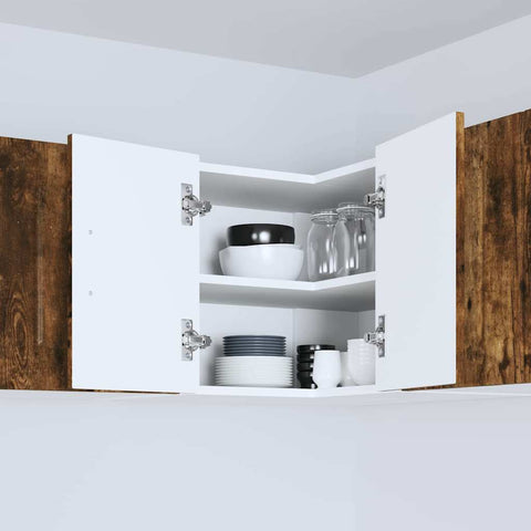 vidaXL Kitchen Wall Cabinet Smoked Oak 57 x 57 x 40 cm Engineered Wood