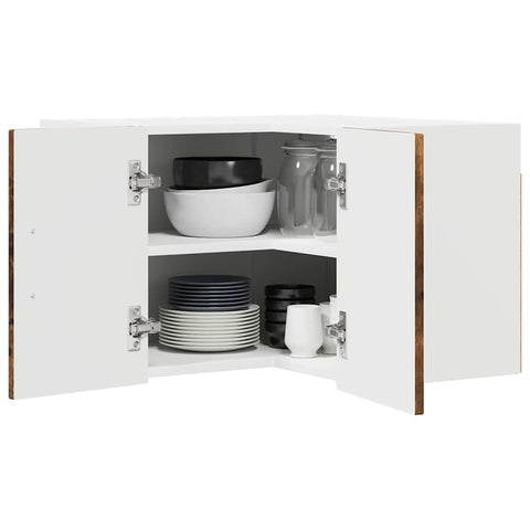 vidaXL Kitchen Wall Cabinet Smoked Oak 57 x 57 x 40 cm Engineered Wood