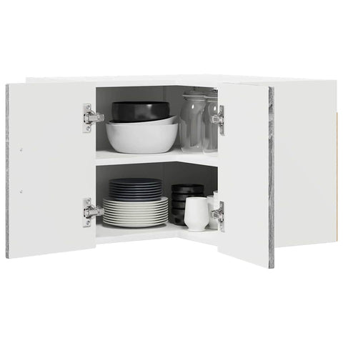 vidaXL Kitchen Wall Cabinet with Shelf Grey Sonoma 57 x 57 x 40 cm