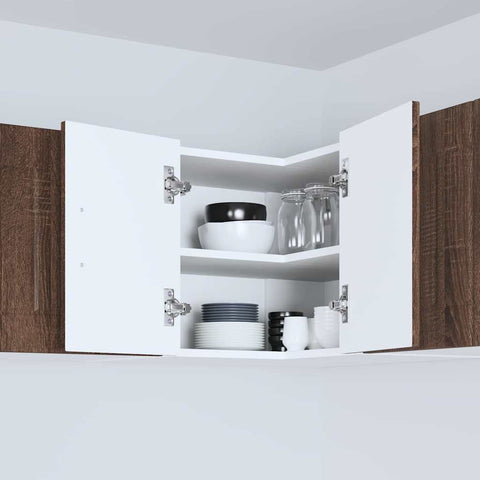 vidaXL Kitchen Wall Cabinet Brown Oak 57 x 57 x 40 cm Engineered Wood