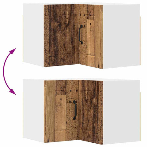 vidaXL Kitchen Wall Cabinet Old Wood 57 x 57 x 40 cm Engineered Wood