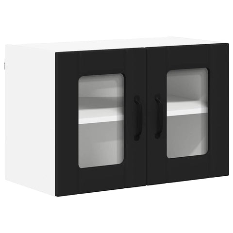 vidaXL Kitchen Wall Cabinet with Shelf 2 pcs Black 60 x 31 x 40 cm