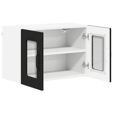 vidaXL Kitchen Wall Cabinet with Shelf 2 pcs Black 60 x 31 x 40 cm