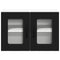 vidaXL Kitchen Wall Cabinet with Shelf 2 pcs Black 60 x 31 x 40 cm