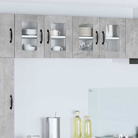 vidaXL Kitchen Wall Cabinet with Shelf Concrete Grey 60 x 31 x 40 cm