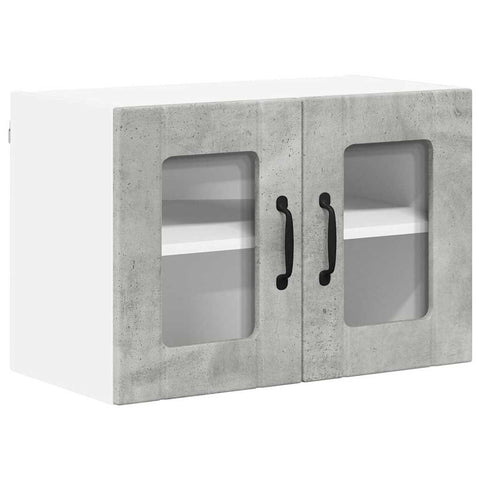 vidaXL Kitchen Wall Cabinet 2 pcs Concrete Grey 60 x 31 x 40 cm