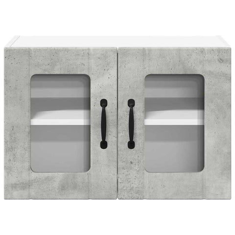 vidaXL Kitchen Wall Cabinet 2 pcs Concrete Grey 60 x 31 x 40 cm