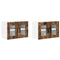 vidaXL Kitchen Wall Cabinet with Door 2 pcs Smoked Oak 60 x 31 x 40 cm