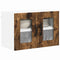 vidaXL Kitchen Wall Cabinet with Door 2 pcs Smoked Oak 60 x 31 x 40 cm