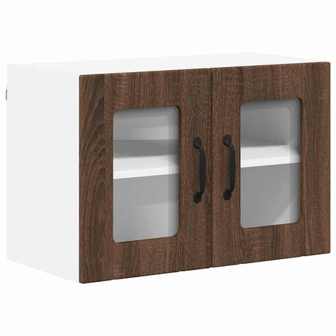 vidaXL Kitchen Wall Cabinet with Shelf 2 pcs Brown oak 60 x 31 x 40 cm