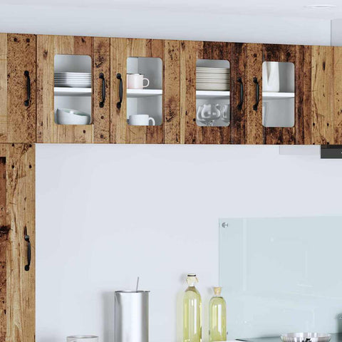 vidaXL Kitchen Wall Cabinet with Shelf 2 pcs Old Wood 60 x 31 x 40 cm