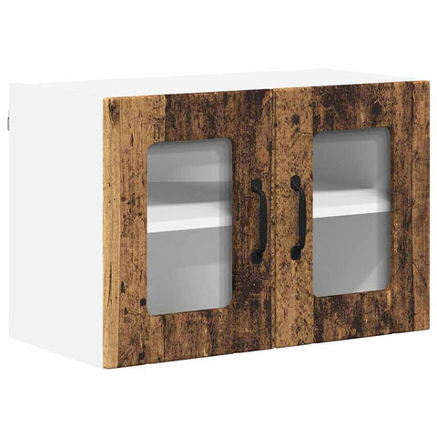 vidaXL Kitchen Wall Cabinet with Shelf 2 pcs Old Wood 60 x 31 x 40 cm