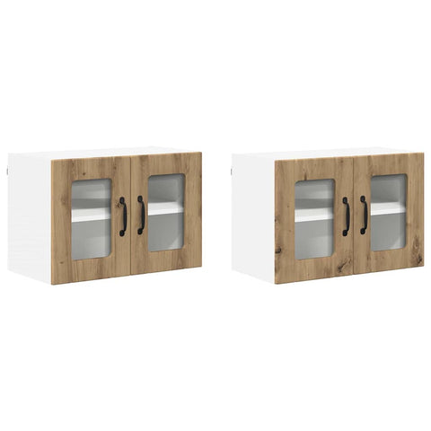 vidaXL Kitchen Wall Cabinet 2 pcs Artisan Oak 60 x 31 x 40 cm