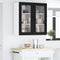 vidaXL Kitchen Wall Cabinet Black 40 x 31 x 80 cm Engineered Wood