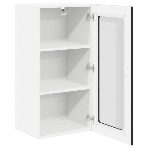 vidaXL Kitchen Wall Cabinet Black 40 x 31 x 80 cm Engineered Wood