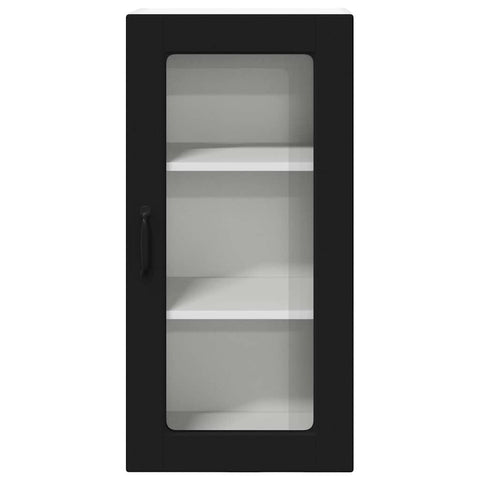 vidaXL Kitchen Wall Cabinet Black 40 x 31 x 80 cm Engineered Wood