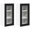 vidaXL Kitchen Wall Cabinet with Shelf 2 pcs Black 40 x 31 x 80 cm