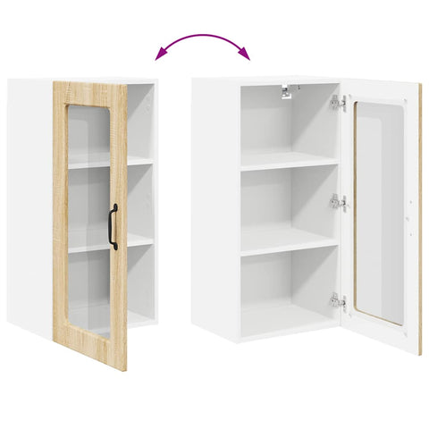 vidaXL Kitchen Wall Cabinet Sonoma Oak 40 x 31 x 80 cm Engineered Wood