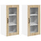 vidaXL Kitchen Wall Cabinet with Door 2 pcs Sonoma Oak 40 x 31 x 80 cm