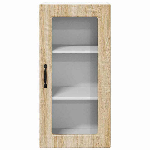 vidaXL Kitchen Wall Cabinet with Door 2 pcs Sonoma Oak 40 x 31 x 80 cm
